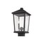 Z-Lite Beacon 2 Light Outdoor Post Mount Fixture, Black & Clear Beveled 568PHBS-BK - alternate 2